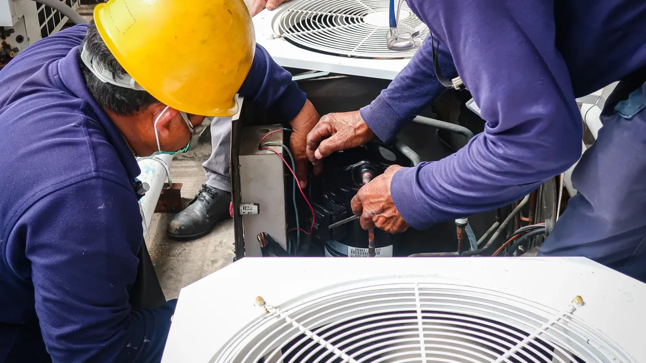 Multiple contractors completing emergency inspection repairs simultaneously at Texas home before closing deadline