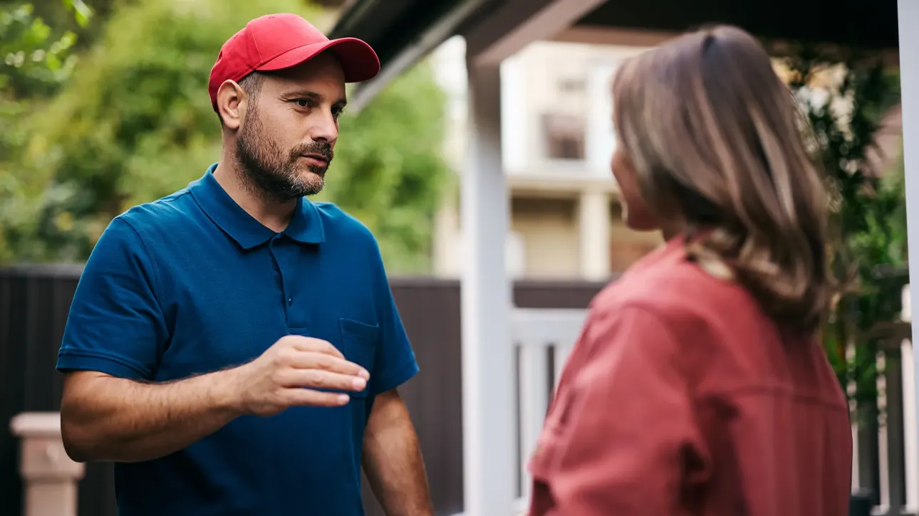 Fix Before Closing project manager reviewing line-item repair estimate with DFW real estate agent before option period expires